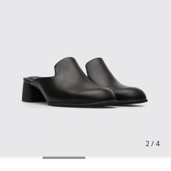 Camper Katie black slip on slide on mule shoes - Picture 7 of 11